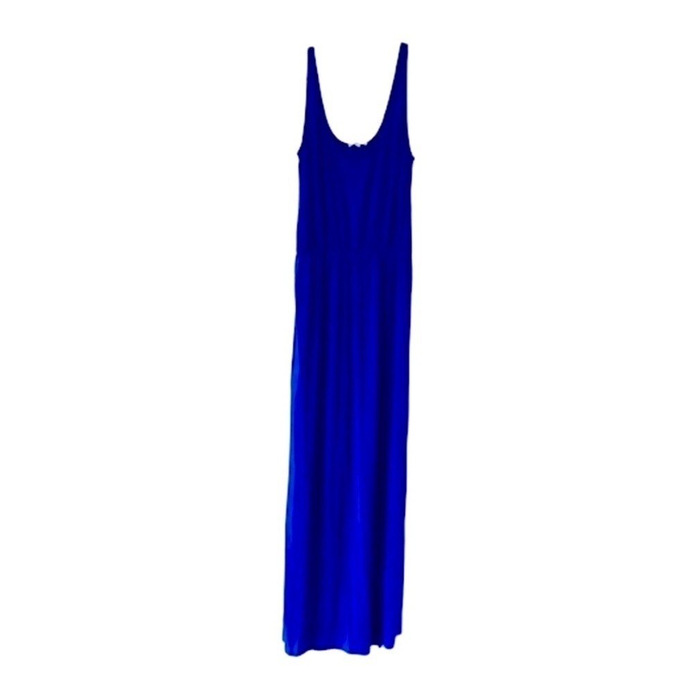 Charlotte Russe Sleeveless Maxi Size Medium Blue Light Weight Cinched Waist